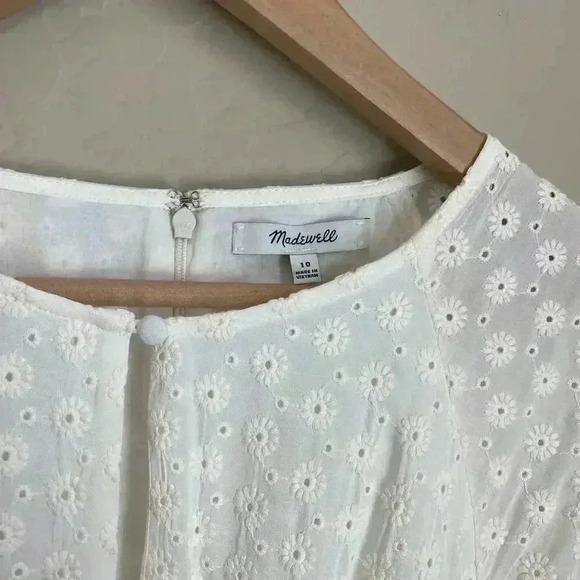 Madewell Eyelet Tassel-Tie Mini Dress Size 10 - Picture 7 of 14